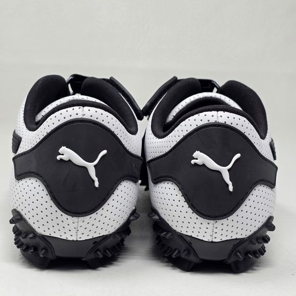 Puma Mostro Perforated Leather Pack Mens Size 9 Sneakers White Black 397331-01 - Picture 5 of 11